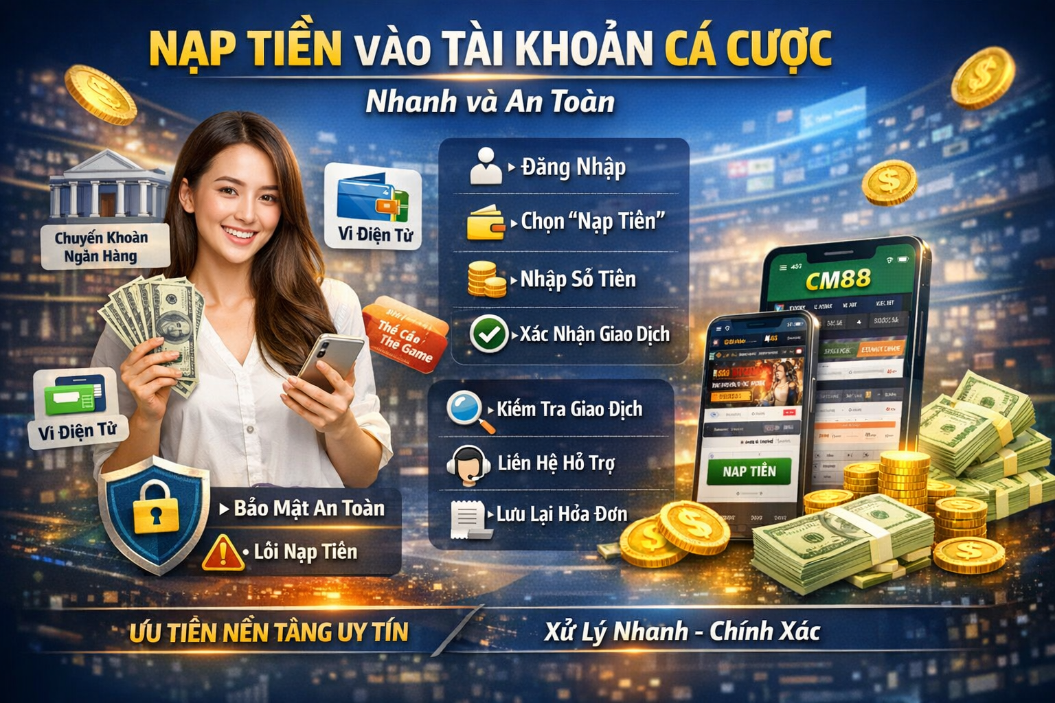 Nạp tiền vào tài khoản an toàn